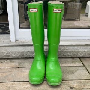 Green hunter boots